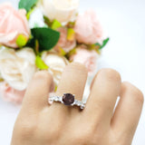Round Natural Stone Cathedral Ring