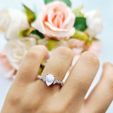 Art Deco Teardrop Pear Ring