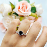 Art Deco Teardrop Pear Ring