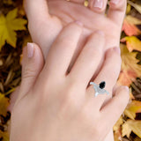 Pear Teardrop Natural Stone Wedding Ring