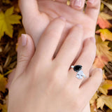 Pear Teardrop Natural Stone Wedding Ring