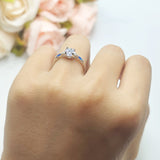 Minimalist Round Natural Stone Art Deco Ring