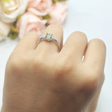 Minimalist Round Natural Stone Art Deco Ring