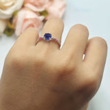 Minimalist Round Natural Stone Art Deco Ring