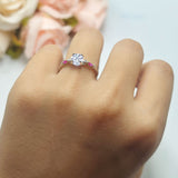 Minimalist Round Natural Stone Art Deco Ring