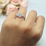 Minimalist Round Natural Stone Art Deco Ring