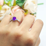 Oval Natural Stone Vintage Style Ring