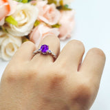 Oval Natural Stone Vintage Style Ring