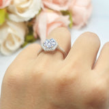 Vintage Style Round Natural Stone Hexagonal Ring