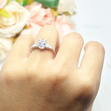 Oval Natural Stone Tapered Baguette Ring