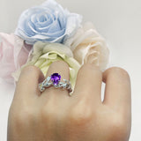 Pear Teardrop Leaf Vintage Style Ring