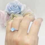 Art Deco Natural Moonstone Silver Ring