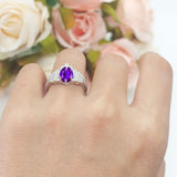 Vintage Oval Leaf Style Chevron Ring