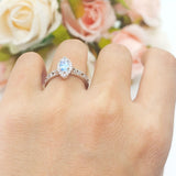 Marquise Halo Filigree Ring