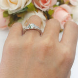 Art Deco Round Two Piece Bridal Ring