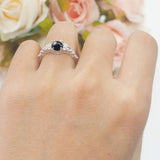Two Piece Round Marquise Style Bridal Ring