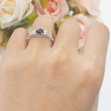 Two Piece Round Marquise Style Bridal Ring