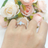 Three Stone Marquise Pear Trellis Ring