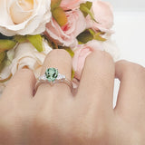 Art Deco Pear Teardrop Vintage Style Ring 