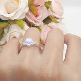 Art Deco Pear Teardrop Vintage Style Ring 