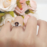 Art Deco Pear Teardrop Vintage Style Ring 