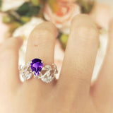 Teardrop Pear Leaf Style Ring