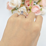 Art Deco Marquise Solitaire Hidden Halo Ring