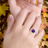 Art Deco Round Natural Stone Promise Ring