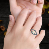 Oxidized Split Shank Oxidized Ring