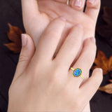 Oxidized Heart Solitaire Oxidized Ring