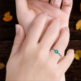 Solitaire Oxidized Ring