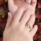 Petite Dainty Vintage Style Oval Thumb Ring Statement Fashion Oxidized Solid 925 Sterling Silver