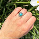 Oxidized Heart Abalone Shell Filigree Ring