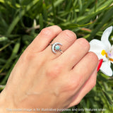 Oxidized Moon Star Ring