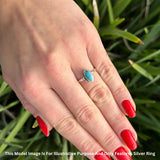 Oval 10mm Moonstone Oxidized Solitaire Ring 925 Sterling Silver