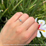 Round Mother Of Pearl Evil Eye Ring