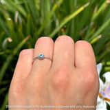 Round Mother Of Pearl Evil Eye Ring