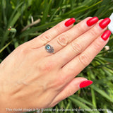 Round Mother Of Pearl Hamsa Hand Ring