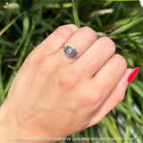 Round Mother Of Pearl Hamsa Hand Ring