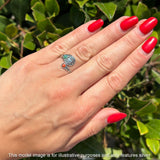 Adjustable Floral Cross Ring