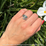 Oxidized Flower Filigree Ring