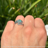 Oxidized Flower Filigree Ring