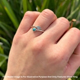 Round 10mm Moonstone Twisted Rope Feather Ring Oxidized 925 Sterling Silver