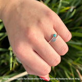 Round 10mm Moonstone Twisted Rope Feather Ring Oxidized 925 Sterling Silver