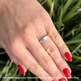 Oval 6mm Lab Created White Opal Signet Bold Ring Solitaire 925 Sterling Silver