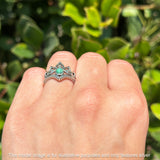 Oxidized Split Shank Leaf Ring