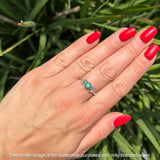 Round Turquoise Moon Ring