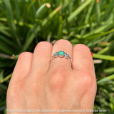 Round Turquoise Moon Ring