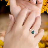Oxidized Moon Ring