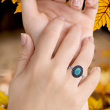 Oxidized Cocktail Ring